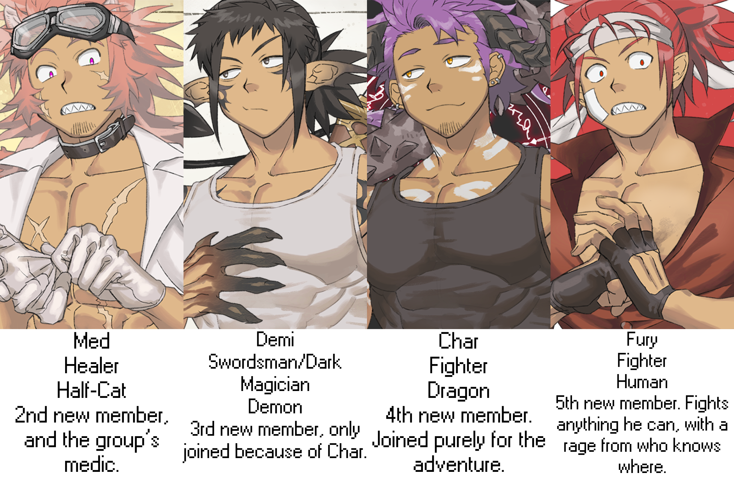 med/demi/char/fury introductions